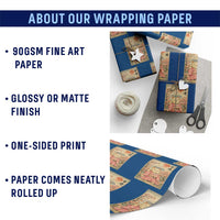 Japanese Anime Maneki Neko Wrapping Paper Roll Kawaii Waving Cat Good Luck Kanji - Wonder Print Shop