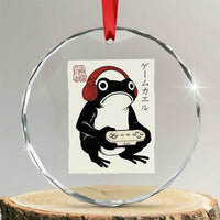 Japanese Gamer Frog Crystal Glass Ornament Boys Funny Vintage Gaming - Wonder Print Shop