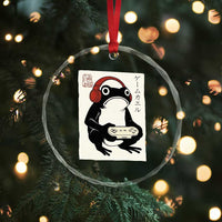 Japanese Gamer Frog Crystal Glass Ornament Boys Funny Vintage Gaming - Wonder Print Shop