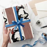 Japanese Gamer Frog Wrapping Paper Roll Boys Funny Vintage Gaming - Wonder Print Shop