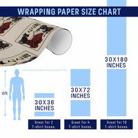 Japanese Gothic Kawaii Anime Samurai Cat Wrapping Paper Roll Japan Female Bushido Graphic With Kanji Retro Vintage