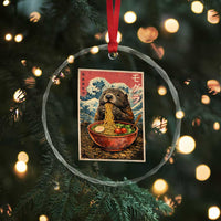 Japanese Groundhog Ramen Noodles Crystal Glass Ornament Funny Kawaii Anime - Wonder Print Shop