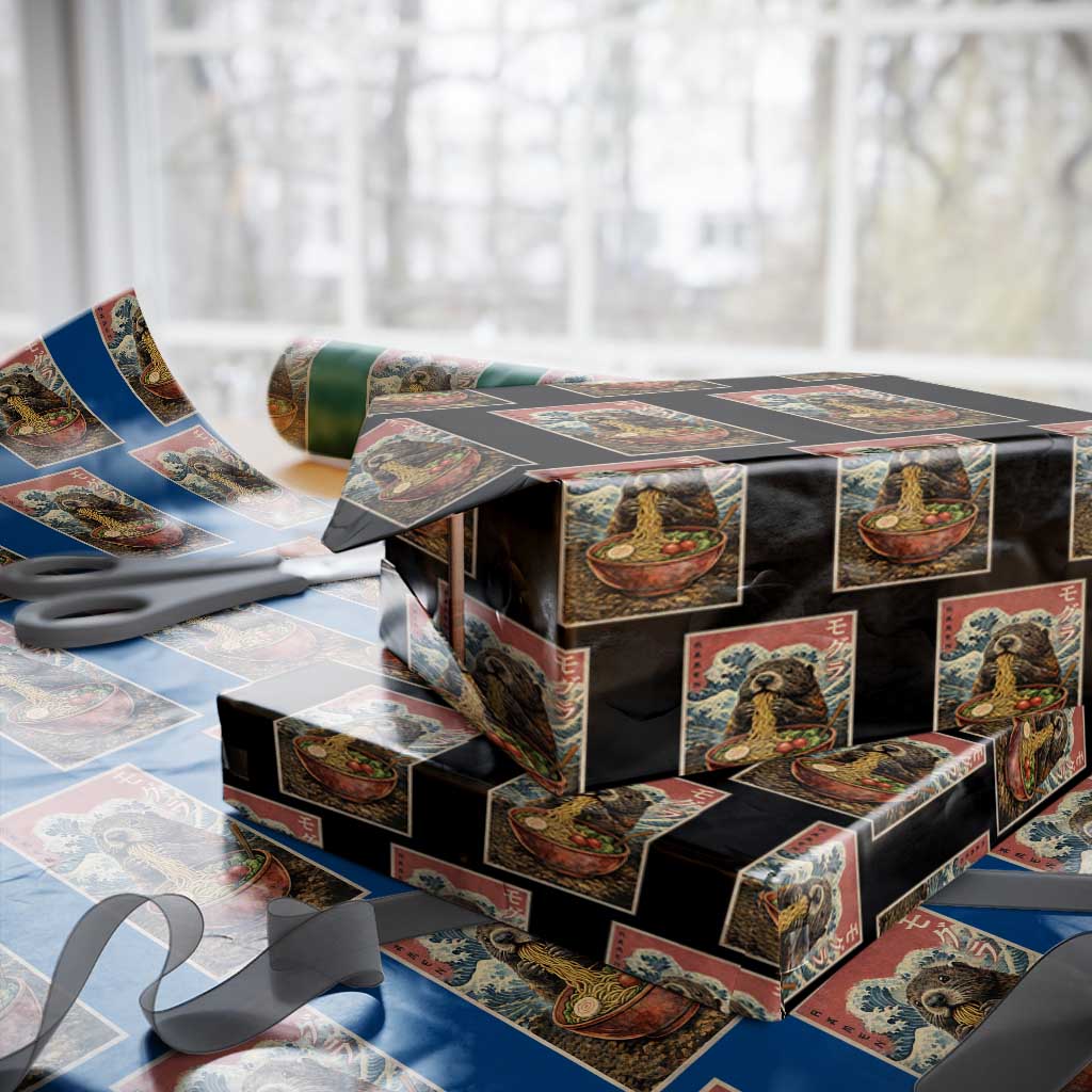 Japanese Groundhog Ramen Noodles Wrapping Paper Roll Funny Kawaii Anime - Wonder Print Shop