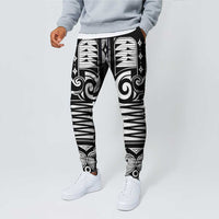 Japanese Indigenous Jogger Pants Jomon Tribal Inspired Black
