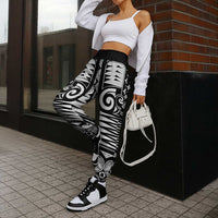 Japanese Indigenous Jogger Pants Jomon Tribal Inspired Black