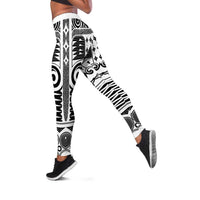 Japanese Indigenous Leggings Jomon Tribal Inspired White