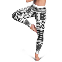 Japanese Indigenous Leggings Jomon Tribal Inspired White
