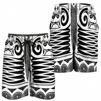 Japanese Indigenous Shorts for Men Jomon Tribal Inspired Black