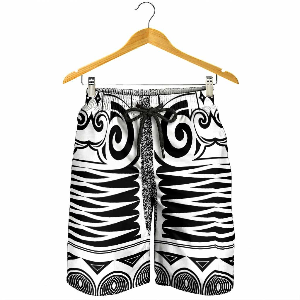 Japanese Indigenous Shorts for Men Jomon Tribal Inspired Black