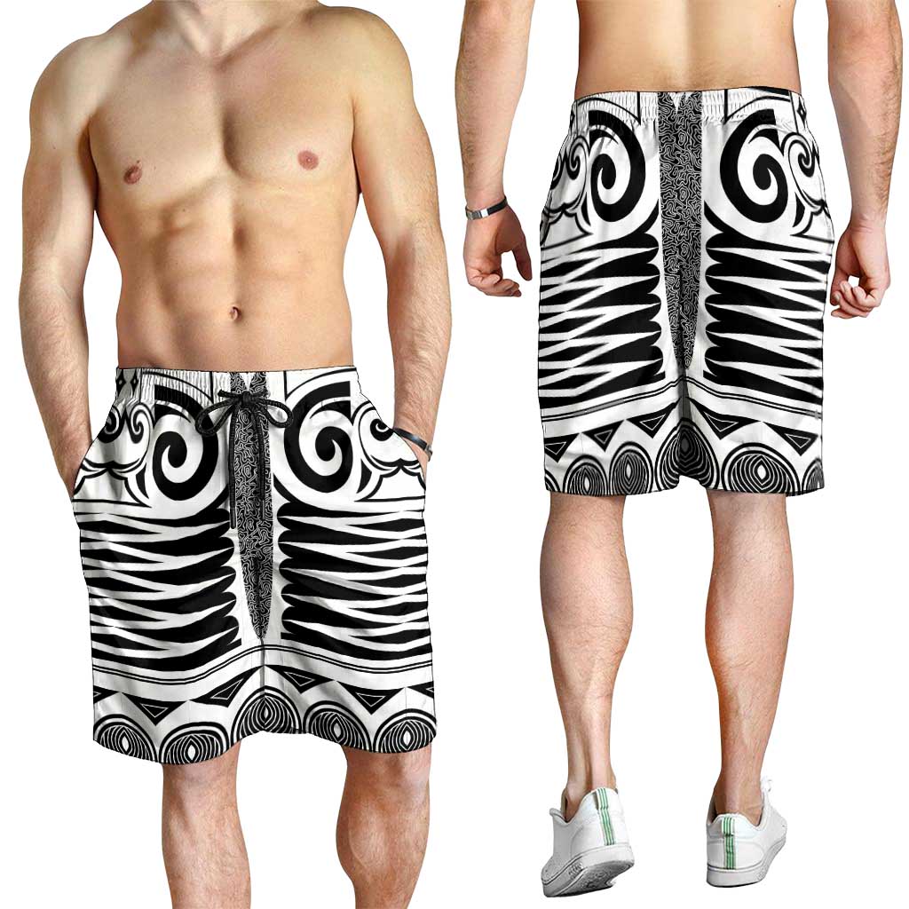 Japanese Indigenous Shorts for Men Jomon Tribal Inspired Black