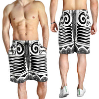 Japanese Indigenous Shorts for Men Jomon Tribal Inspired Black