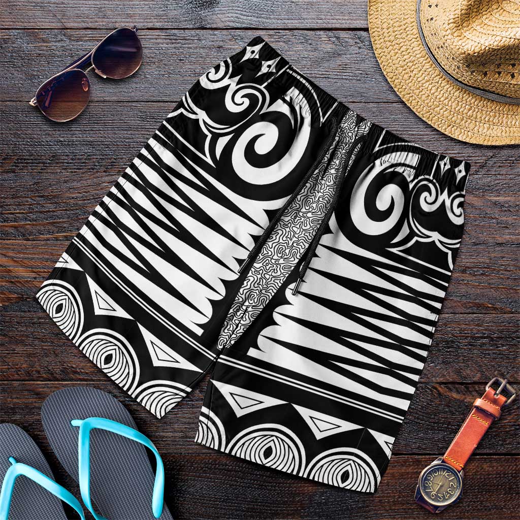 Japanese Indigenous Shorts for Men Jomon Tribal Inspired White