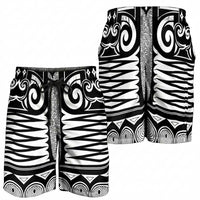Japanese Indigenous Shorts for Men Jomon Tribal Inspired White