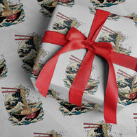 Japanese Kanagawa Wave Ramen Bowl Graphic Wrapping Paper Roll Retro Anime Noodles Art