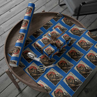 Japanese Maine Coon Samurai Warrior Wrapping Paper Roll Vintage Ukiyoe Cat