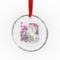Japanese New Year 2026 Crystal Glass Ornament Year Of The Horse Sakura Cherry Blossom Shrine - Wonder Print Shop
