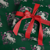 Japanese New Year 2026 Wrapping Paper Roll Year Of The Horse Sakura Cherry Blossom Shrine - Wonder Print Shop