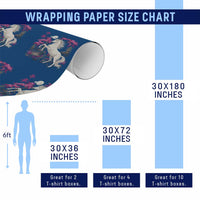 Japanese New Year 2026 Wrapping Paper Roll Year Of The Horse Sakura Cherry Blossom Shrine - Wonder Print Shop
