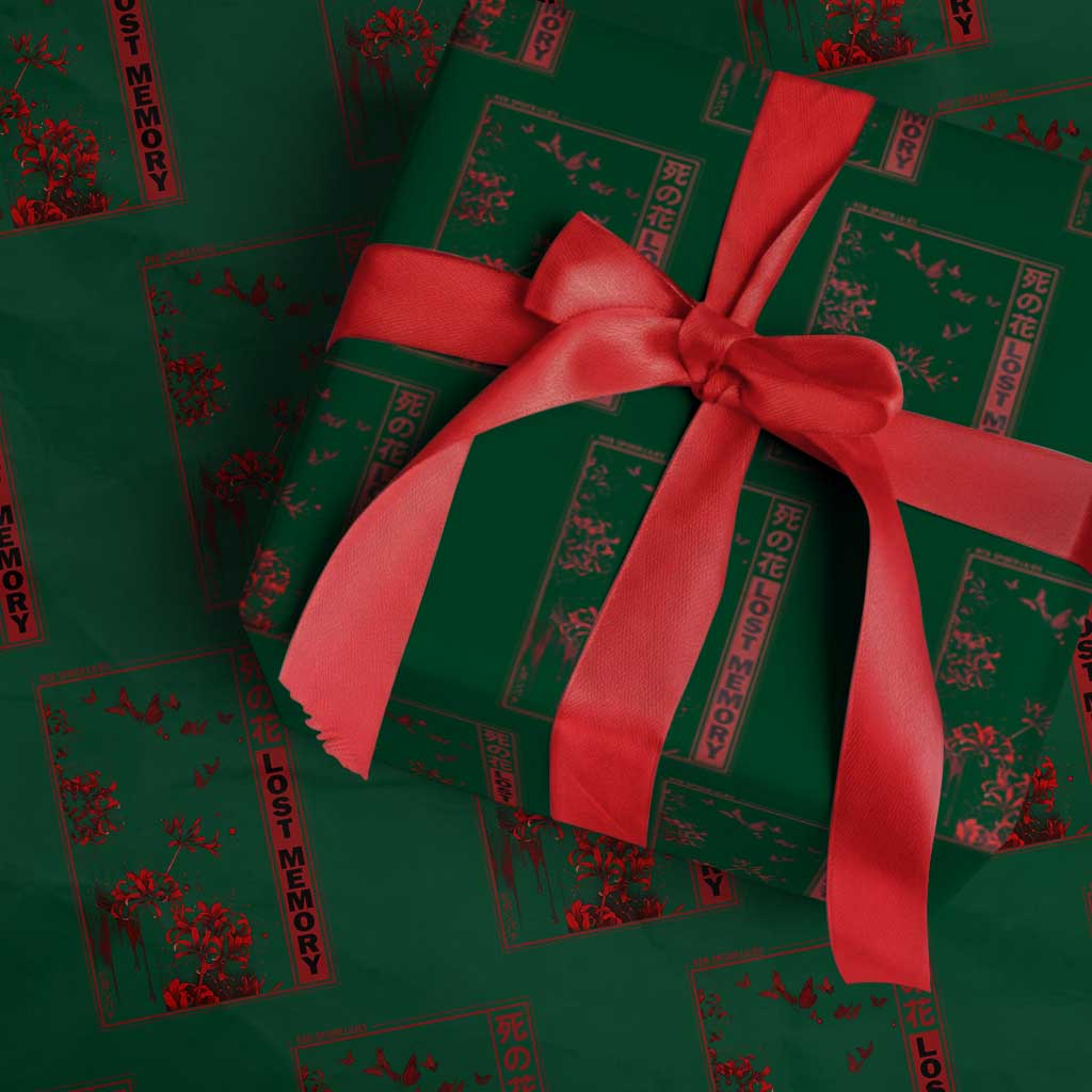 Japanese Spider Lily Wrapping Paper Roll Soft Grunge Anime Aesthetic Flower - Wonder Print Shop