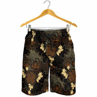 Javanese Batik Semen Shorts for Men Indonesian Traditional Pattern