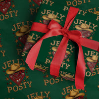 Jelly Posty Cowboy Bandana Wrapping Paper Roll Funny Country Western Rodeo - Wonder Print Shop