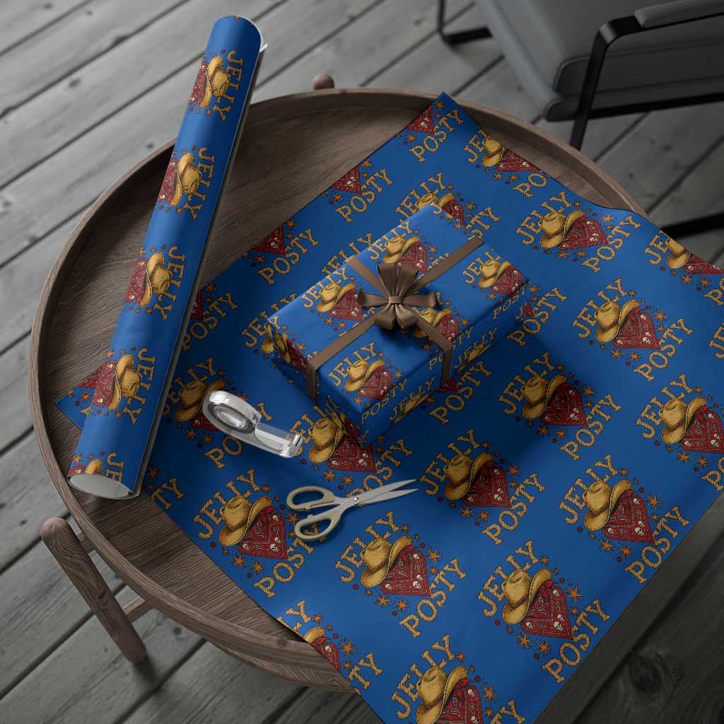 Jelly Posty Cowboy Bandana Wrapping Paper Roll Funny Country Western Rodeo - Wonder Print Shop