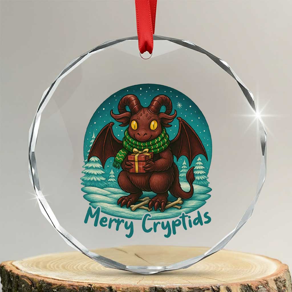 Jersey Devil Crystal Glass Ornament Merry Cryptidmas Funny Christmas Gift TS12
