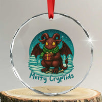 Jersey Devil Crystal Glass Ornament Merry Cryptidmas Funny Christmas Gift TS12