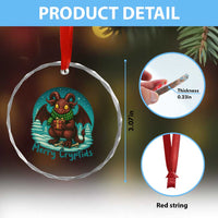 Jersey Devil Crystal Glass Ornament Merry Cryptidmas Funny Christmas Gift TS12