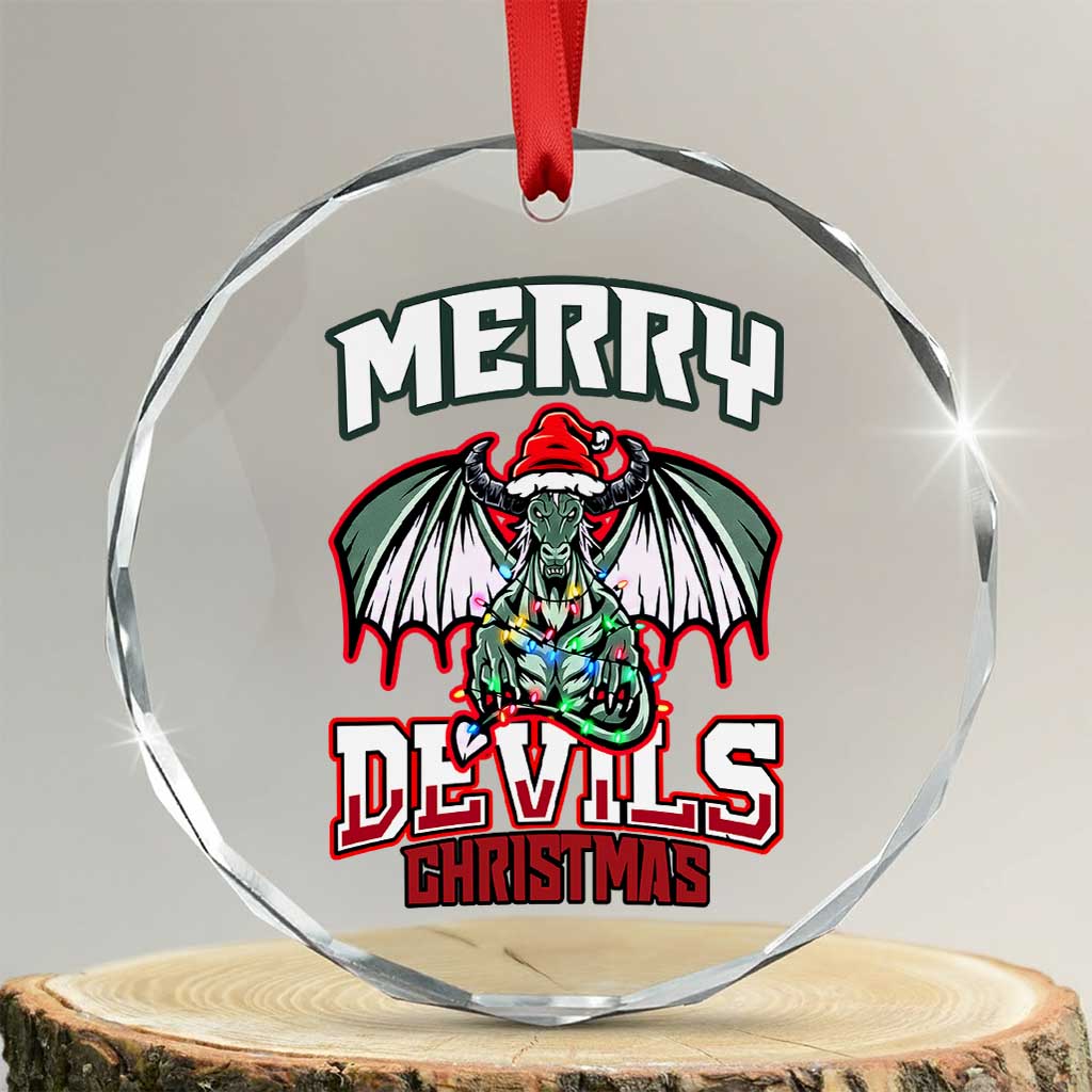 Jersey Devil Crystal Glass Ornament Merry Devils Christmas Cryptid Gift TS12