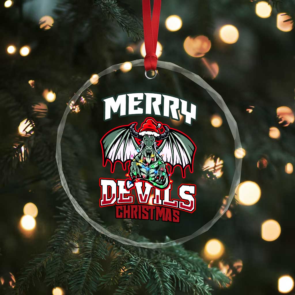 Jersey Devil Crystal Glass Ornament Merry Devils Christmas Cryptid Gift TS12