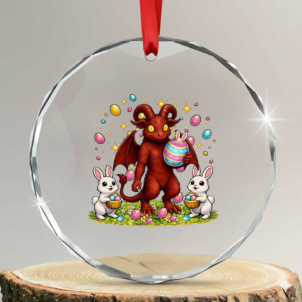Jersey Devil Easter Egg Hunt Crystal Glass Ornament Funny Pine Barrens Folklore Gift
