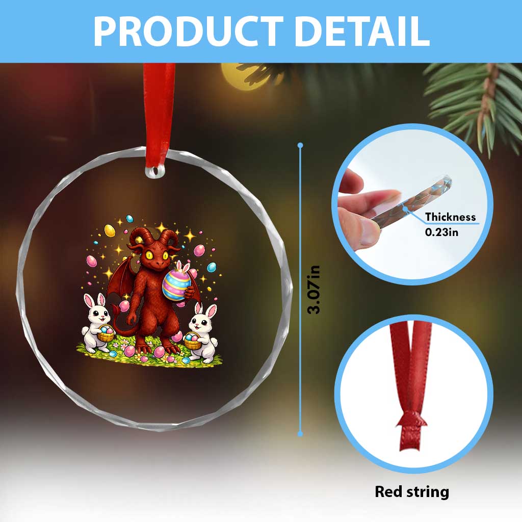Jersey Devil Easter Egg Hunt Crystal Glass Ornament Funny Pine Barrens Folklore Gift