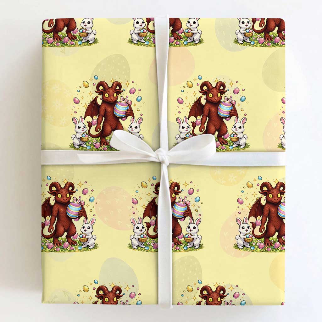 Jersey Devil Easter Egg Hunt Wrapping Paper Roll Funny Pine Barrens Folklore Gift