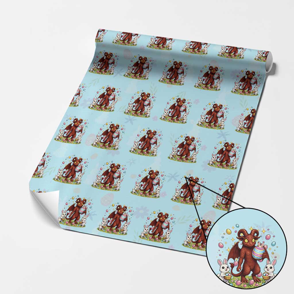 Jersey Devil Easter Egg Hunt Wrapping Paper Roll Funny Pine Barrens Folklore Gift