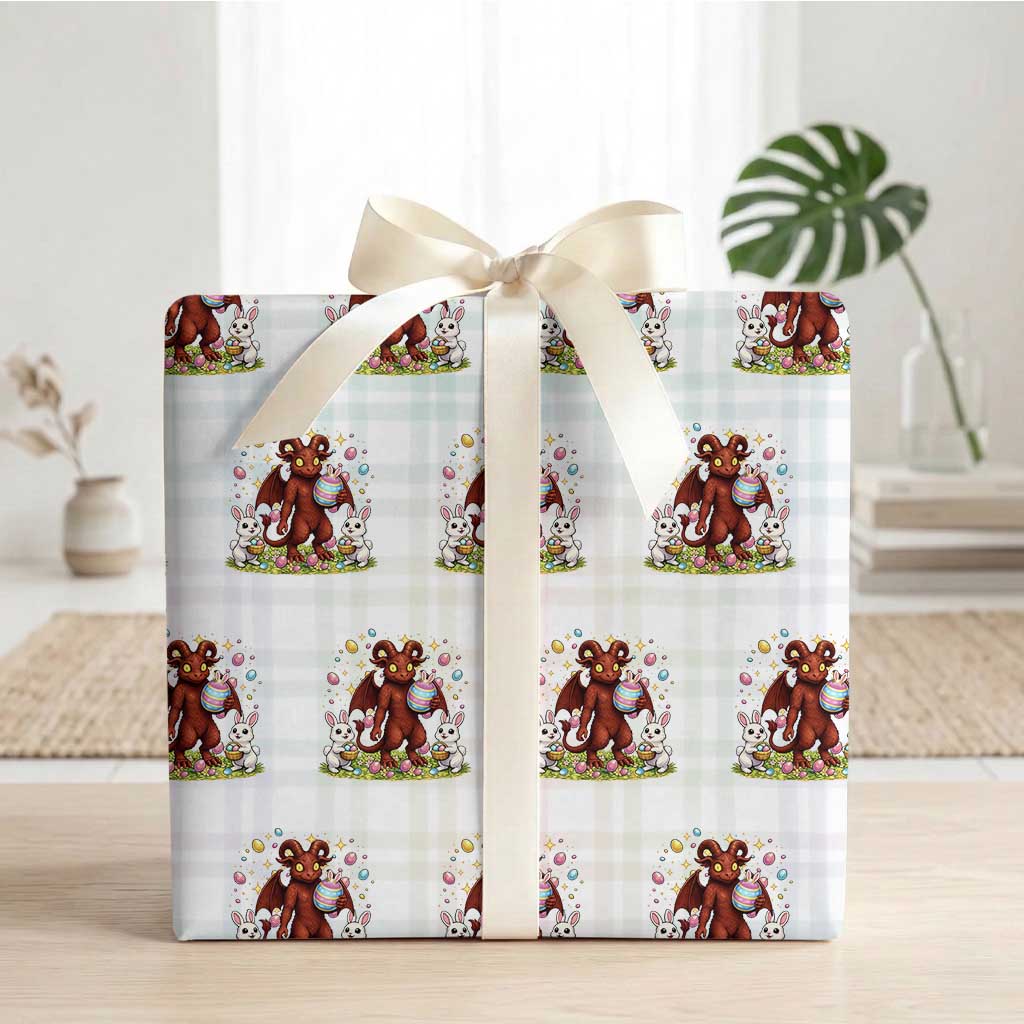 Jersey Devil Easter Egg Hunt Wrapping Paper Roll Funny Pine Barrens Folklore Gift