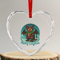 Jersey Devil Heart Crystal Glass Ornament Merry Cryptidmas Funny Christmas Gift - Wonder Print Shop
