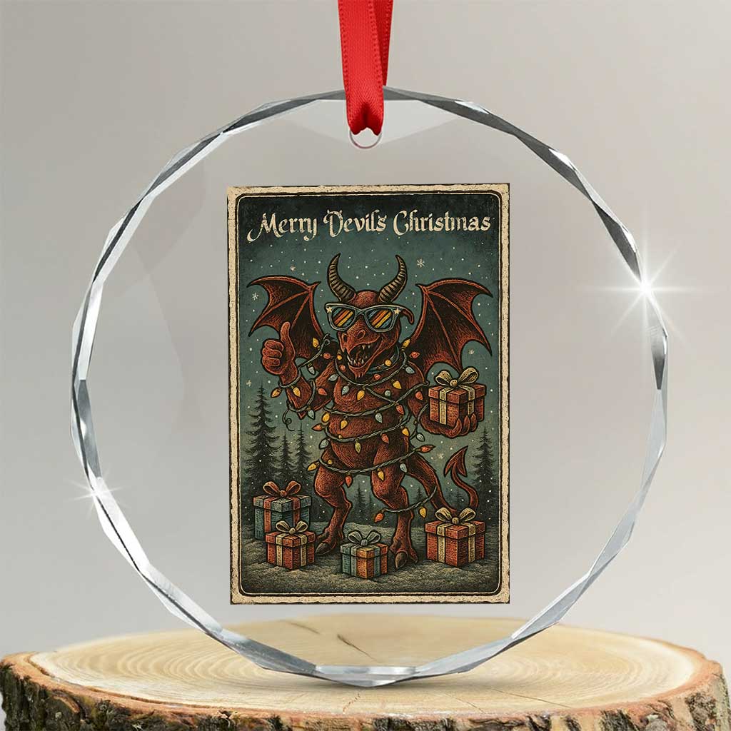 Jersey Devil Merry Devils Christmas Gift Crystal Glass Ornament TS12