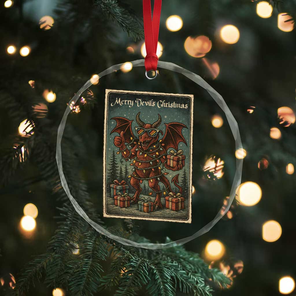Jersey Devil Merry Devils Christmas Gift Crystal Glass Ornament TS12