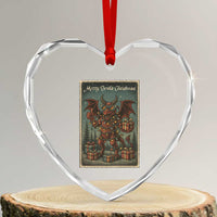 Jersey Devil Merry Devils Christmas Gift Heart Crystal Glass Ornament - Wonder Print Shop