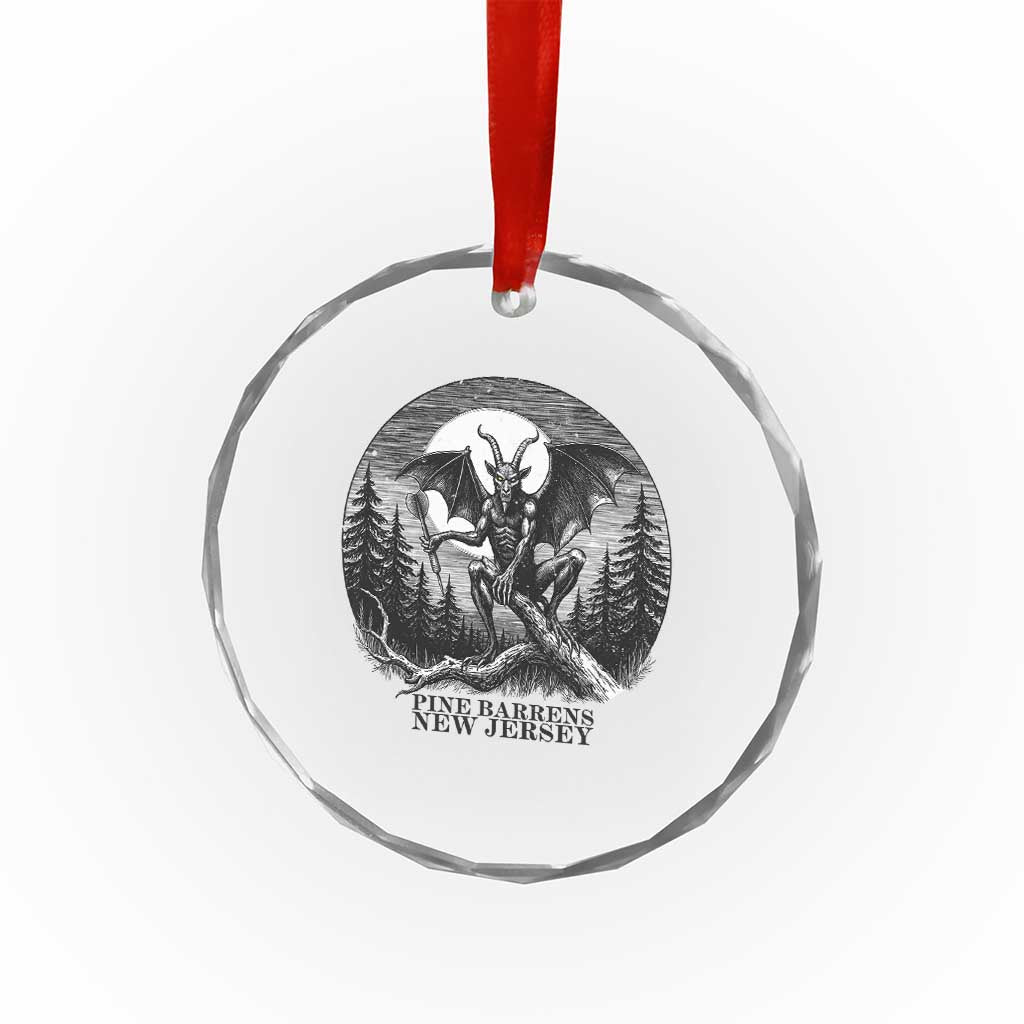 Jersey Devil Playing Dart Crystal Glass Ornament Gothic Horror Gift Pine Barrens New Jersey - Wonder Print Shop