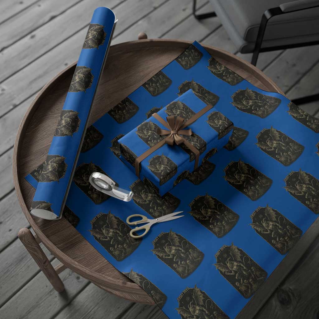 Jersey Devil Wrapping Paper Roll Vintage Weird Creepy Creature Leeds Devil - Wonder Print Shop