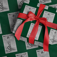 Jesus and St Mary Magdalene At The Cross Wrapping Paper Roll Vintage Catholic Lent
