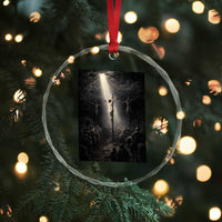 Jesus Christ Crucifixion Scene Religious Christian Easter Crystal Glass Ornament