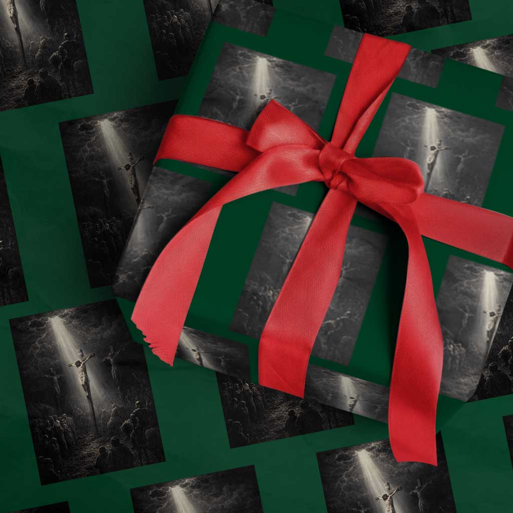 Jesus Christ Crucifixion Scene Religious Christian Easter Wrapping Paper Roll
