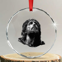 Jesus Christ Religious Christian Faith Crown Of Thorns Crystal Glass Ornament - Wonder Print Shop