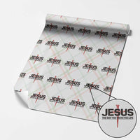 Jesus Christ Wrapping Paper Roll The Way Truth Life Cross Nails Faith In God Christian