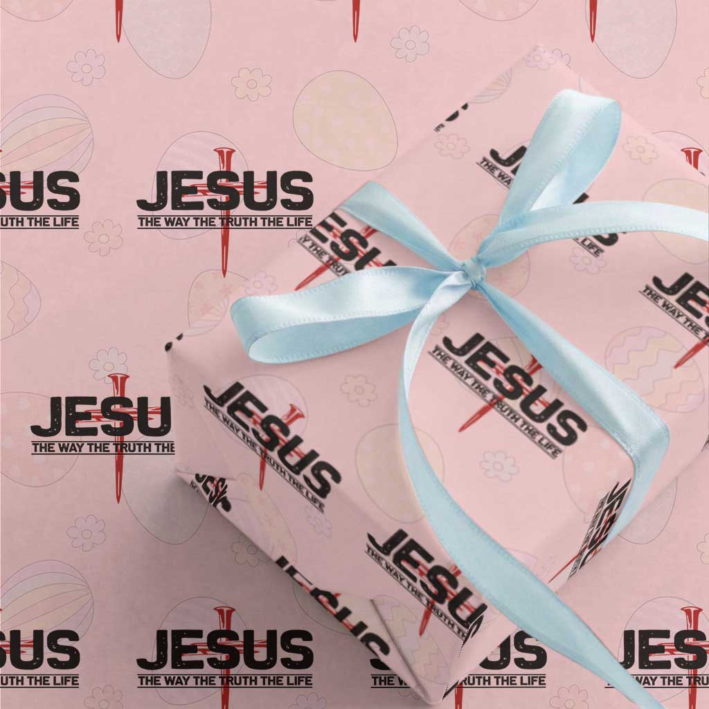 Jesus Christ Wrapping Paper Roll The Way Truth Life Cross Nails Faith In God Christian