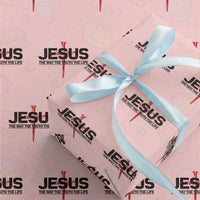 Jesus Christ Wrapping Paper Roll The Way Truth Life Cross Nails Faith In God Christian