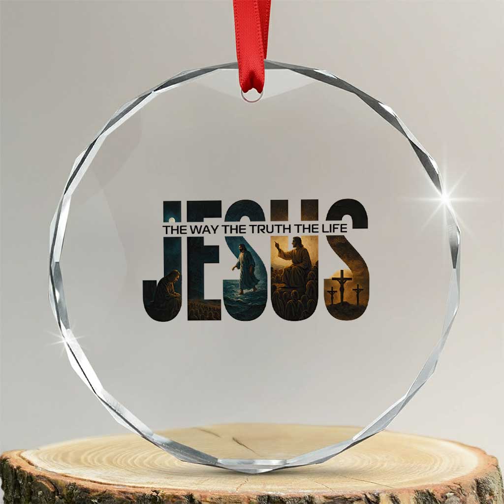 Jesus Christian Bible Crystal Glass Ornament The Way The Truth The Life - Wonder Print Shop